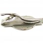 Silvertone Red Dragon Tie Clasp Unmarked 102114