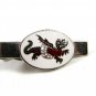 Silvertone Red Dragon Tie Clasp Unmarked 102114