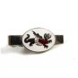 Silvertone Red Dragon Tie Clasp Unmarked 102114