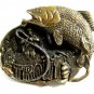 1982 Golden Trout Fish Belt Buckle by Great American Buckle Co. 82614