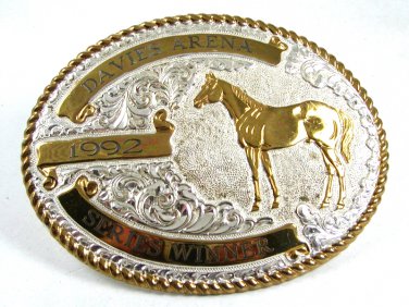 1992 Series Winner Davies Arena Belt Buckle By Crumrine 121514