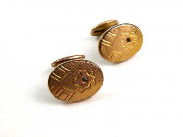 Victorian Goldtone Cufflinks 04212014 Unsigned