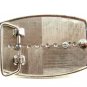 Silvertone Western Cowboy Horseshoe Green Belt Buckle 10272013mn