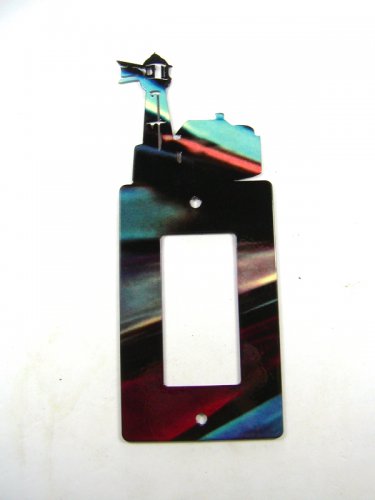LightHouse Double Rocker Outlet Cover Plate by Steel Images 42415