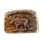 1979 Yellowstone Park Moose Belt Buckle by DX Denver