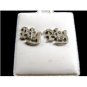 Fancy CZs Pierced Studs Earrings 12092013