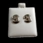 Poodle Dog CZs Pierced Studs Earrings