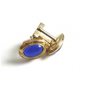 Deco Goldtone & Blue Cufflinks By Anson 100614