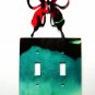 Butterfly Double Light Switch Cover Plate by Steel Images USA 030315CC30315BB