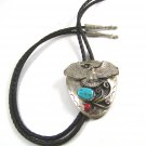 Southwest Western American Eagle in Flight Turquoise Coral Bolo