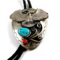 Southwest Western American Eagle in Flight Turquoise Coral Bolo