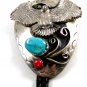 Southwest Western American Eagle in Flight Turquoise Coral Bolo