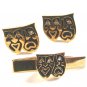 Comedy Tragedy Theatre Cufflinks & Tie Clasp by Swank