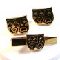 Comedy Tragedy Theatre Cufflinks & Tie Clasp by Swank