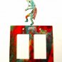 Southwest Kokopelli Flute Double Rocker Plate Cover by Steel Images USA 022415B