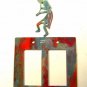 Southwest Kokopelli Flute Double Rocker Plate Cover by Steel Images USA 022415B