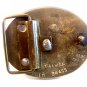 1968 Solid Brass Cowboy with Rifle Behind Boulder Belt Buckle