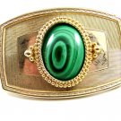 Western Cowboy Silvertone / Goldtone Green Belt Buckle 10272013