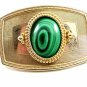 Western Cowboy Silvertone / Goldtone Green Belt Buckle 10272013