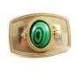 Western Cowboy Silvertone / Goldtone Green Belt Buckle 10272013