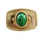 Western Cowboy Silvertone / Goldtone Green Belt Buckle 10272013