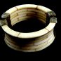 Silvertone & Bone Tribal Banjara Gypsy Indian Bangle Bracelet