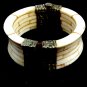 Silvertone & Bone Tribal Banjara Gypsy Indian Bangle Bracelet