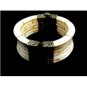 Silvertone & Bone Tribal Banjara Gypsy Indian Bangle Bracelet
