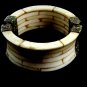 Silvertone & Bone Tribal Banjara Gypsy Indian Bangle Bracelet