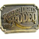 1981 Raleigh Lights Solid Brass Belt Buckle Unmarked 092914