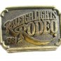 1981 Raleigh Lights Solid Brass Belt Buckle Unmarked 092914