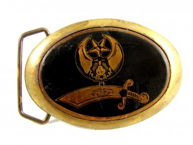 Masonic Shriner Solid Brass Belt Buckle 5714 by BBB