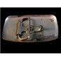 Horse belt buckle with floral decoration