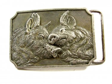 1989 Pigs In Love Belt Buckle by F&W Productions 092914