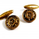 Viintage Horse Shoe & Crop Button Cufflinks 04112014