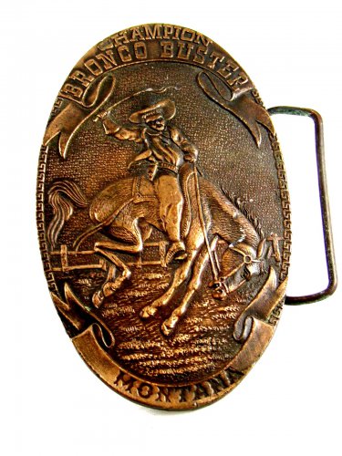 Cowboy Champion Broncho Buster Montana Belt Buckle by Bergamont