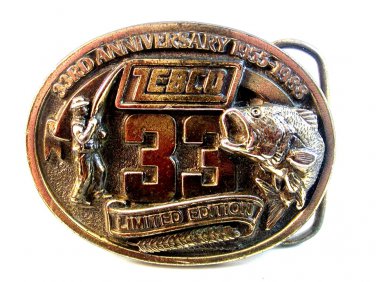 1988 Limited Edition 33rd Anniversary Edition Zebco Belt Buckle