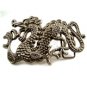 Large Silvertone Dragon Belt Buckle