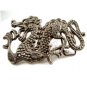 Large Silvertone Dragon Belt Buckle