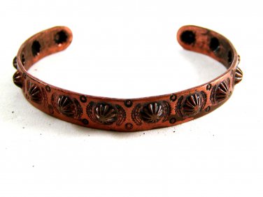 Signed Bells Trading Post Copper Southwest Cuff Bracelet