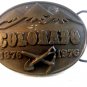 1876 - 1976 Solid Brass State of Colorado Belt Buckle Made in 1975
