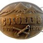 1876 - 1976 Solid Brass State of Colorado Belt Buckle Made in 1975
