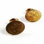 Deco Goldtone Plate Letter / Initial R Cufflinks By Park Roger 120914