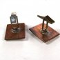 Mid Century Modern Copper & Brass Absract Brown Cufflinks Unbranded 72015