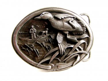 1986 Duck in Flight Hunters Belt Buckle by Bergamont