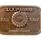 1937 - 1987 UAW United Auto Workers Local # 338 Belt Buckle