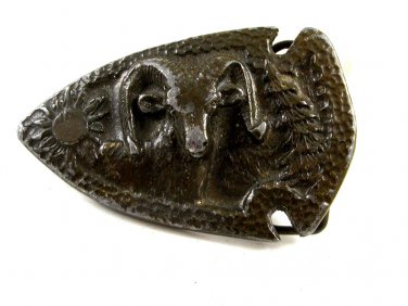 CDC Metal Works Boulder Co Big Horn Sheep Arrow Belt Buckle 10312013