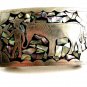 Mexican Silvertone & Abalone Man & Horse Belt Buckle 12022013