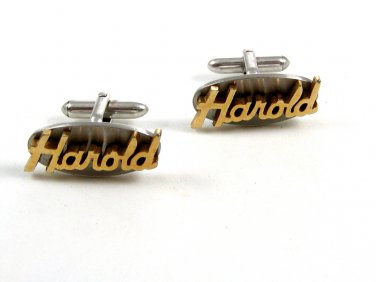 Swank Goldtone & Silvertone HAROLD Cufflinks 10222013