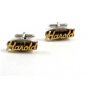 Swank Goldtone & Silvertone HAROLD Cufflinks 10222013